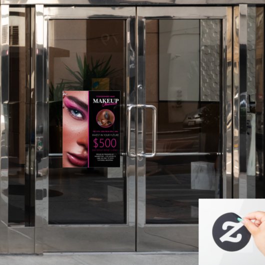 Make Up Artist Classesカスタムウィンドウの固定 ウィンドウサイン (オフィスドア)