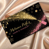 Make up Artist Pink Gold Elegant Glitter Trendy  名刺
