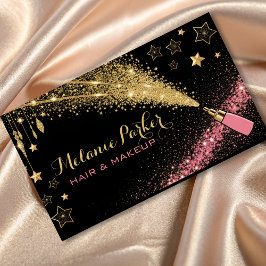 Make up Artist Pink Gold Elegant Glitter Trendy  名刺