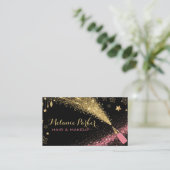 Make up Artist Pink Gold Elegant Glitter Trendy  名刺 (スタンド正面)