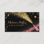 Make up Artist Pink Gold Elegant Glitter Trendy  名刺 (正面)