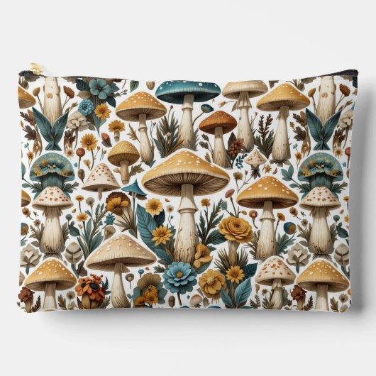 Make Up Bag Mushroom Makeup Bag Handmade Aesthetic アクセサリーポーチ (正面)