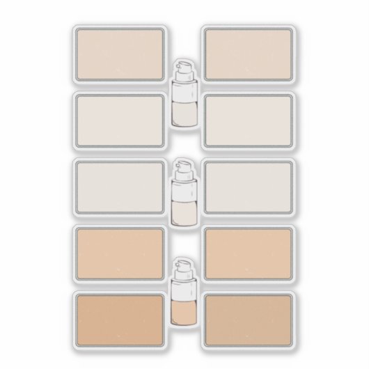 Make Up Foundation独自のビニールラベルを作成 シール (正面)