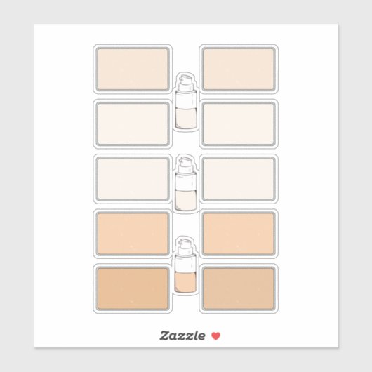 Make Up Foundation独自のビニールラベルを作成 シール (シート)