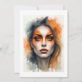 make up orange 招待状 (正面)