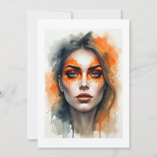 make up orange 招待状 (正面)