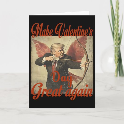 Make Valentine's Day Great Again Funny Trump Valen カード (正面)
