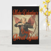 Make Valentine's Day Great Again Funny Trump Valen カード (黄色い花)