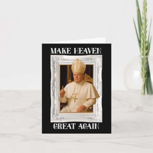 Make Vatican Great Again Funny Pope Trump Retro Ch カード (正面)