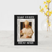 Make Vatican Great Again Funny Pope Trump Retro Ch カード (黄色い花)