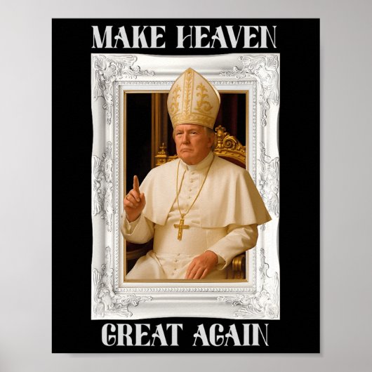 Make Vatican Great Again Funny Pope Trump Retro Ch ポスター (正面)