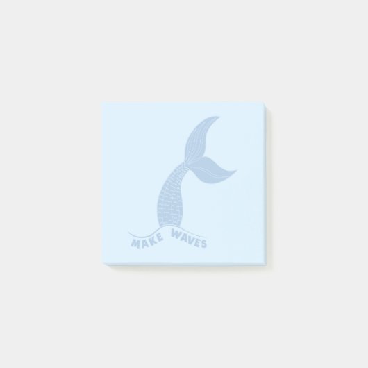 Make Waves Inspirational Blue Sticky Notes ポストイット (正面)
