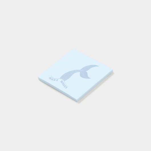 Make Waves Inspirational Blue Sticky Notes ポストイット (アングル)