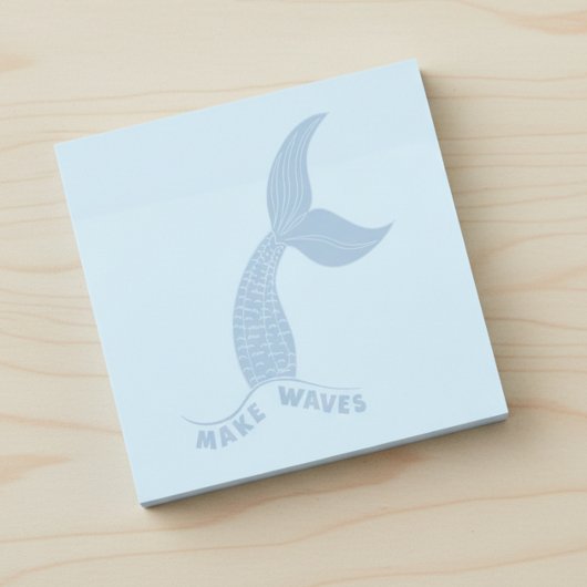 Make Waves Inspirational Blue Sticky Notes ポストイット