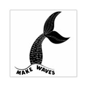 Make Waves Mermaid Tail Inspirational Art Stamp ラバースタンプ (インプリント)