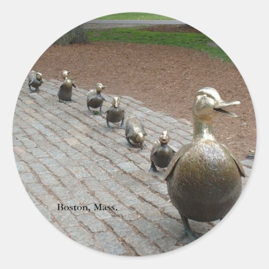 Make Way for Ducklings! Sticker ラウンドシール (正面)