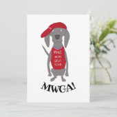 Make Weims 素晴らし Again MWGA Weimaraner Dog カード (スタンド正面)
