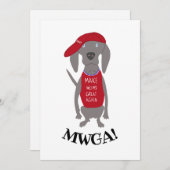 Make Weims 素晴らし Again MWGA Weimaraner Dog シーズンカード (正面/裏面)