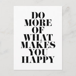 Make You Happy ミニマルやる気を起こさせる引用文 ポストカード