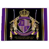 Make Your Coat of Arms金ゴールドエンジェルパープルエンブレム ラージペーパーバッグ (正面)