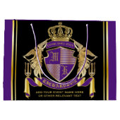 Make Your Coat of Arms金ゴールドエンジェルパープルエンブレム ラージペーパーバッグ (裏面)