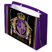 Make Your Coat of Arms金ゴールドエンジェルパープルエンブレム ラージペーパーバッグ (裏面アングル)