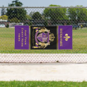 Make Your Coat of Arms金ゴールドエンジェルパープルエンブレム 横断幕 (インサイチュ)