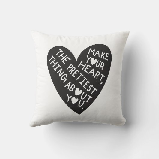 Make your Heart Pretiest thing about you クッション (裏面)