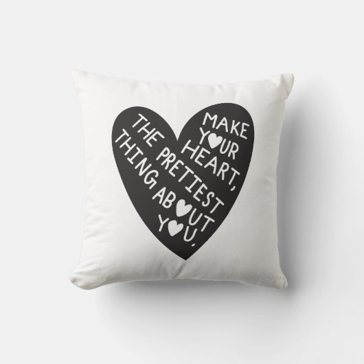 Make your Heart Pretiest thing about you クッション (正面)