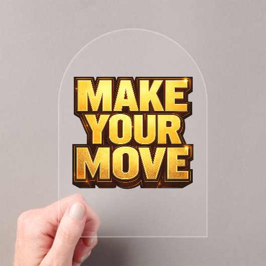 Make Your Move アクリル招待状 (インサイチュ (ポータブル))