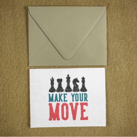 Make your Move Chess Piece ポストカード