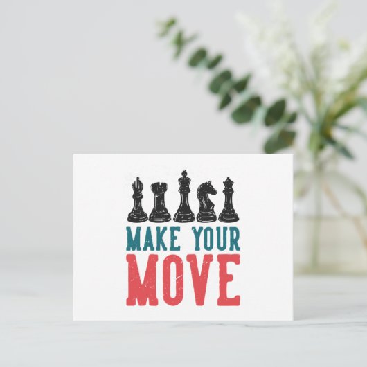 Make your Move Chess Piece ポストカード (スタンド正面)