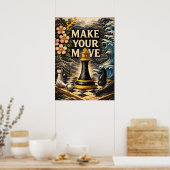 Make Your Move, Chessboard, Success Motivational ポスター (キッチン)