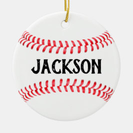 Make Your Own Baseball Player Custom Name/Text セラミックオーナメント