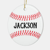 Make Your Own Baseball Player Custom Name/Text セラミックオーナメント (左)