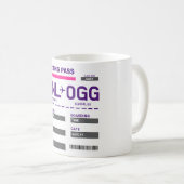 Make Your Own Boarding Pass Mug コーヒーマグカップ (正面右)