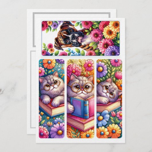 Make Your Own Bookmarks Add Name DIY Activity  メニュー (正面/裏面)