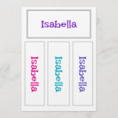 Make Your Own Bookmarks Add Name DIY Activity  メニュー (裏面)