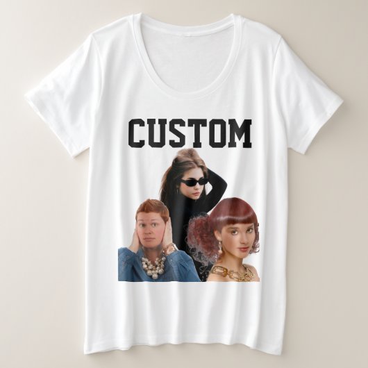 MAKE YOUR OWN BOOTLEG RETRO T-SHIRT プラスサイズTシャツ (デザイン正面)