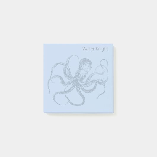 Make Your Own Custom Name Octopus Sticky Notes ポストイット (正面)