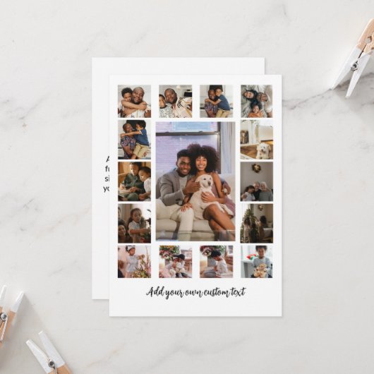 Make your own custom personalized 15 photo カード (正面/裏面インサイチュ)