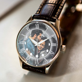 Make Your Own Elegant Modern Moon Phase Photo Gift 腕時計