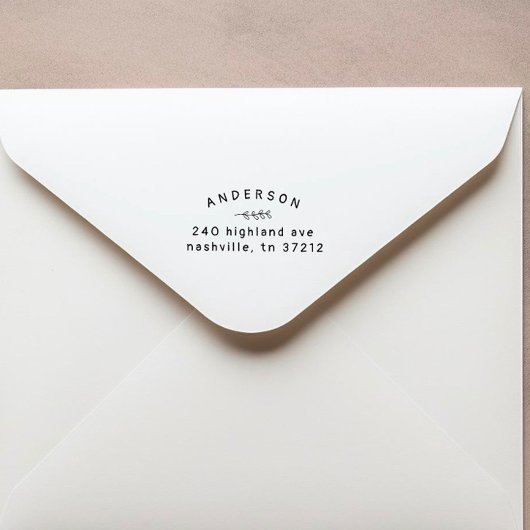 Make Your Own Handwritten Botanical Return Address ラバースタンプ