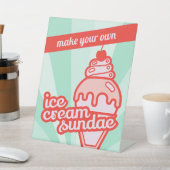 Make your own Ice Cream Sundae Bar Tabletop Sign  台座サイン (インサイチュ)