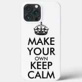 Make your own keep calm - black  Case-Mate iPhoneケース (裏面)