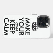 Make your own keep calm - black iPhoneケース (裏面横)