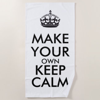 Make your own keep calm - black poster ビーチタオル
