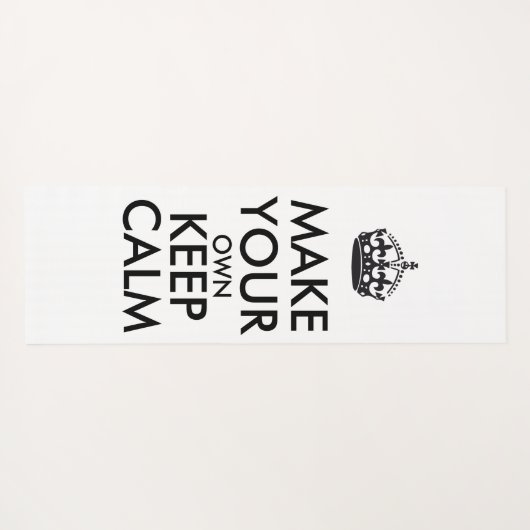 Make your own keep calm - black poster ヨガマット (裏面(横))
