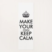 Make your own keep calm - black poster ヨガマット (裏面)