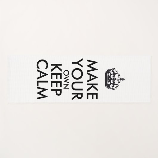 Make your own keep calm - black poster ヨガマット (正面(横))